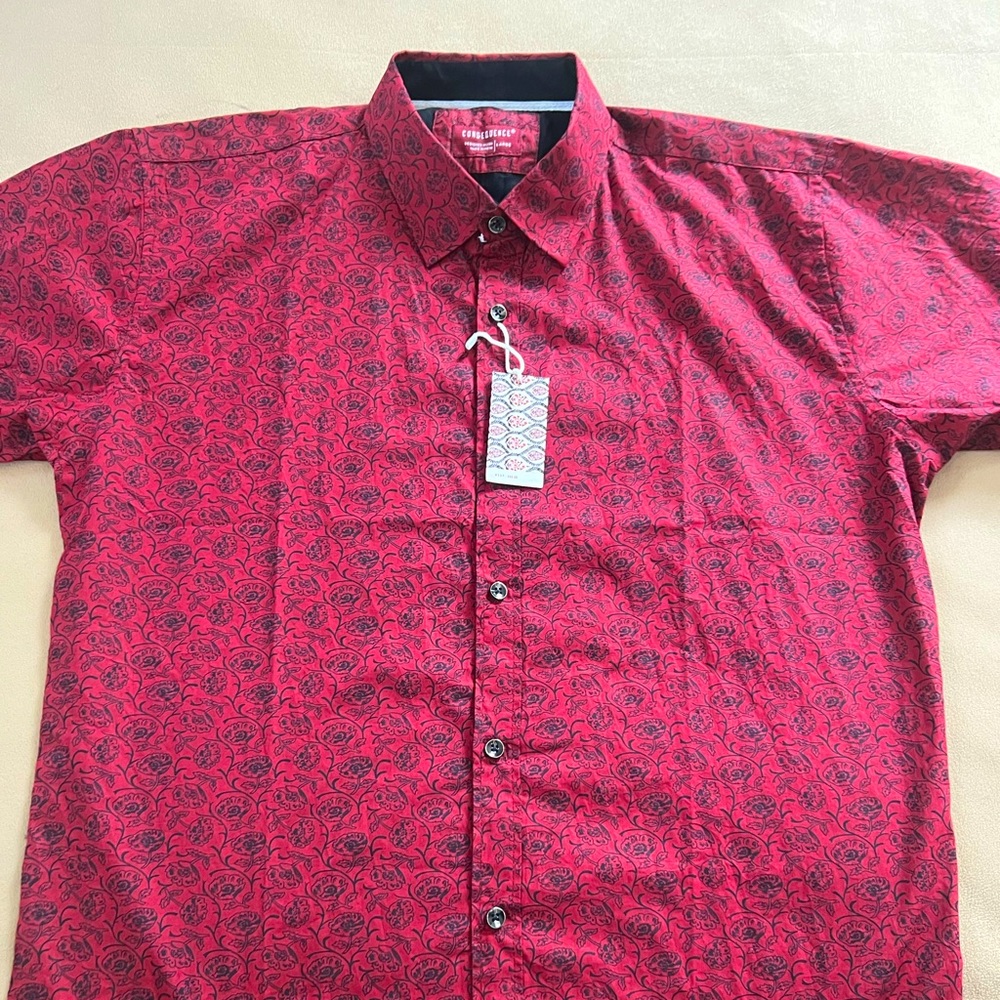 Consequence Button Down short sleeve shirt floral